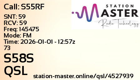 QSL Card for S58S QSO with S55RF