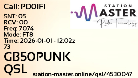 QSL Card for GB50PUNK QSO with PD0IFI