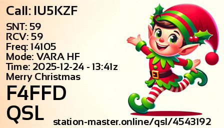 QSL Card for F4FFD QSO with IU5KZF