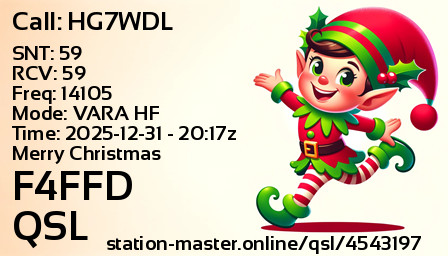 QSL Card for F4FFD QSO with HG7WDL