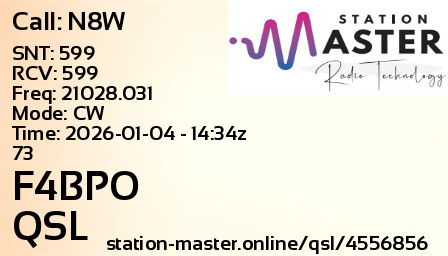 QSL Card for F4BPO QSO with N8W