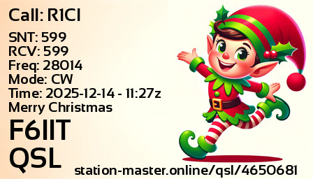 QSL Card for F6IIT QSO with R1CI