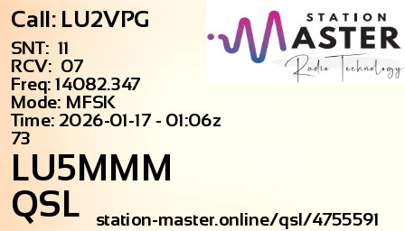 QSL Card for LU5MMM QSO with LU2VPG