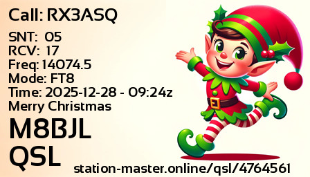 QSL Card for M8BJL QSO with RX3ASQ