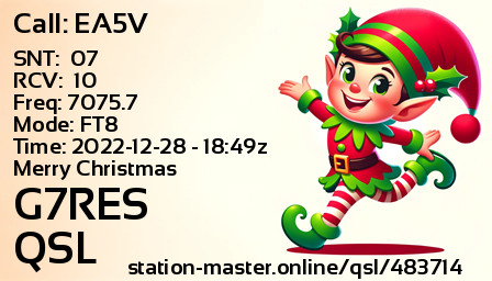 QSL Card for G7RES QSO with EA5V