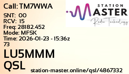 QSL Card for LU5MMM QSO with TM7WWA