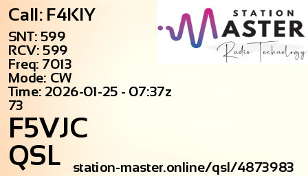QSL Card for F5VJC QSO with F4KIY