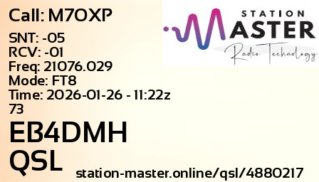 QSL Card for EB4DMH QSO with M7OXP