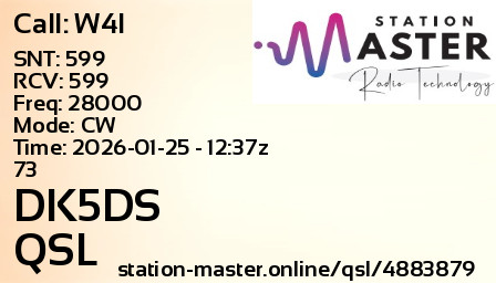 QSL Card for DK5DS QSO with W4I