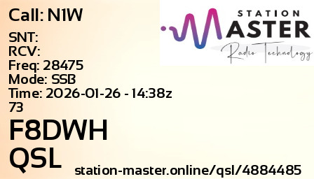QSL Card for F8DWH QSO with N1W