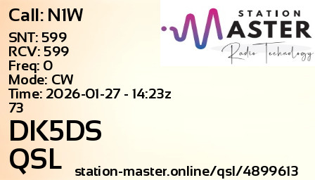 QSL Card for DK5DS QSO with N1W