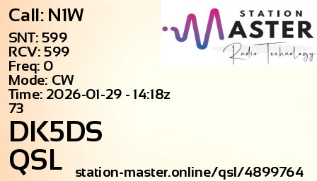 QSL Card for DK5DS QSO with N1W