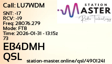 QSL Card for EB4DMH QSO with LU7WDM