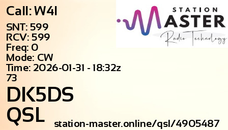 QSL Card for DK5DS QSO with W4I
