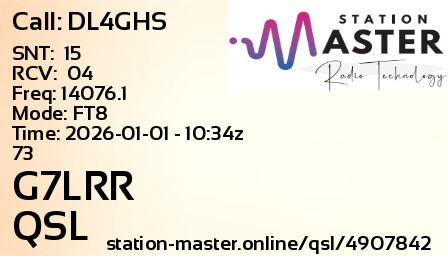 QSL Card for G7LRR QSO with DL4GHS
