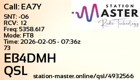 QSL Card for EB4DMH QSO with EA7Y