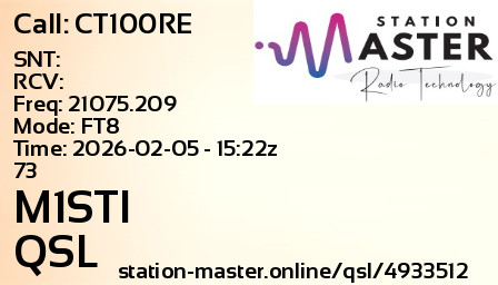 QSL Card for M1STI QSO with CT100RE