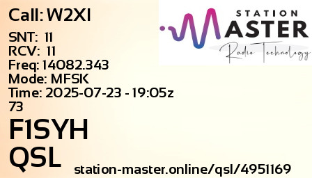 QSL Card for F1SYH QSO with W2XI