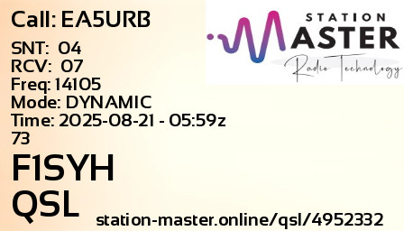QSL Card for F1SYH QSO with EA5URB