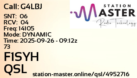 QSL Card for F1SYH QSO with G4LBJ