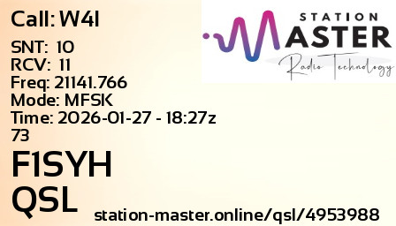 QSL Card for F1SYH QSO with W4I