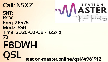 QSL Card for F8DWH QSO with N5XZ