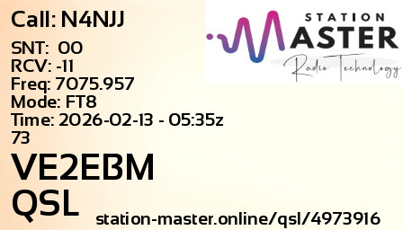 QSL Card for VE2EBM QSO with N4NJJ