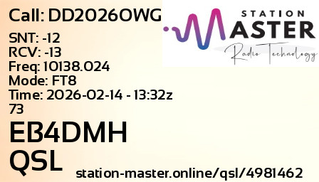 QSL Card for EB4DMH QSO with DD2026OWG