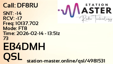 QSL Card for EB4DMH QSO with DF8RU