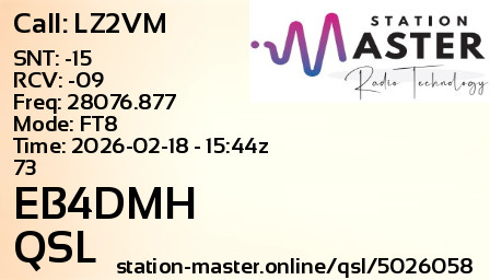QSL Card for EB4DMH QSO with LZ2VM