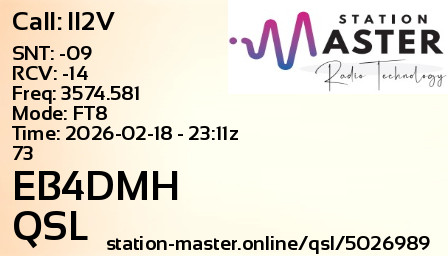 QSL Card for EB4DMH QSO with II2V
