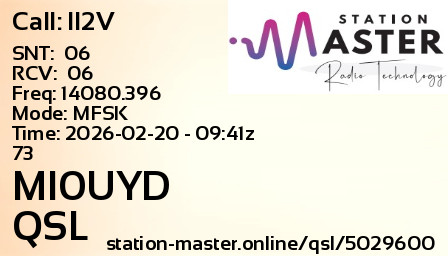 QSL Card for MI0UYD QSO with II2V