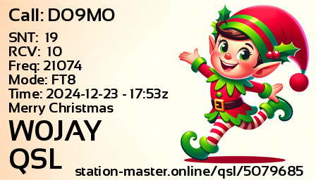 QSL Card for W0JAY QSO with DO9MO