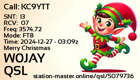 QSL Card for W0JAY QSO with KC9YTT