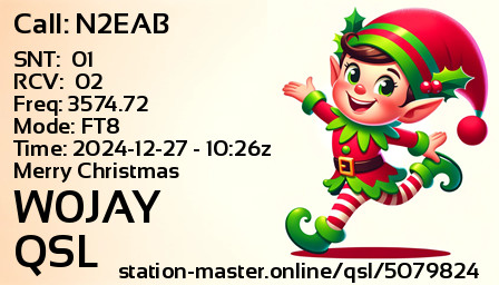QSL Card for W0JAY QSO with N2EAB