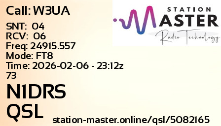 QSL Card for N1DRS QSO with W3UA