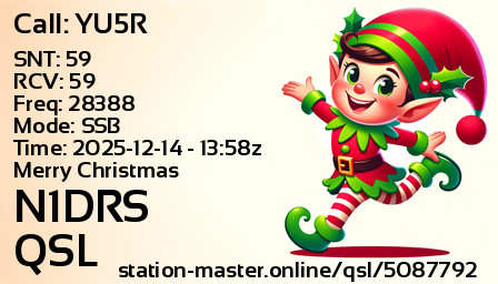 QSL Card for N1DRS QSO with YU5R