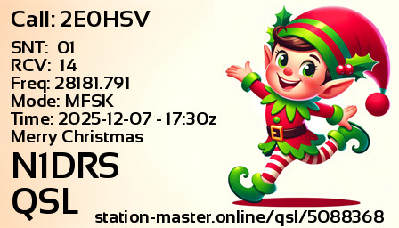 QSL Card for N1DRS QSO with 2E0HSV