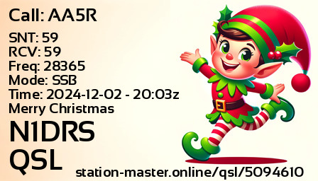QSL Card for N1DRS QSO with AA5R