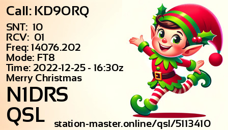 QSL Card for N1DRS QSO with KD9ORQ