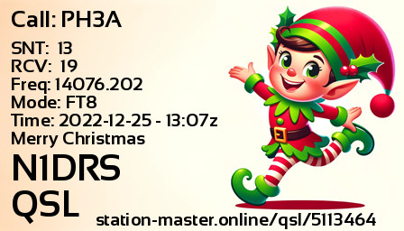 QSL Card for N1DRS QSO with PH3A