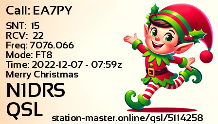 QSL Card for N1DRS QSO with EA7PY