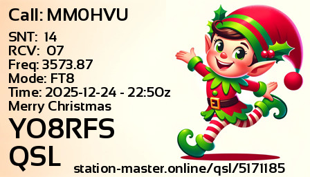 QSL Card for YO8RFS QSO with MM0HVU