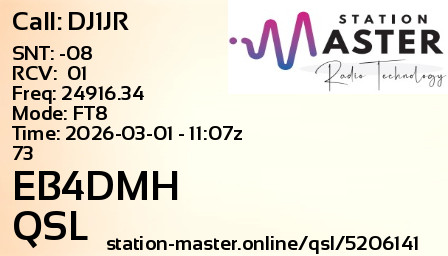 QSL Card for EB4DMH QSO with DJ1JR