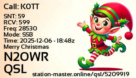 QSL Card for N2OWR QSO with K0TT
