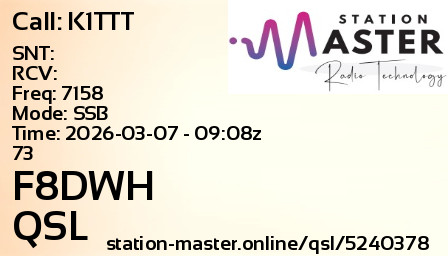 QSL Card for F8DWH QSO with K1TTT