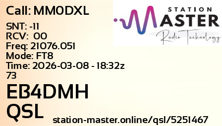 QSL Card for EB4DMH QSO with MM0DXL