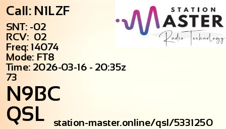 QSL Card for N9BC QSO with N1LZF