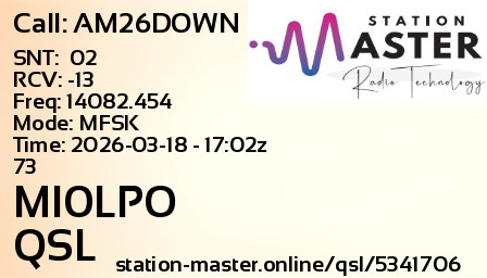 QSL Card for MI0LPO QSO with AM26DOWN