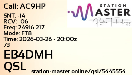QSL Card for EB4DMH QSO with AC9HP